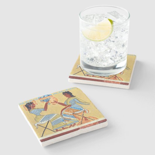 Lagerschemel-Freskopriesterinnen, die Replik anci Steinuntersetzer (Seitenansicht)