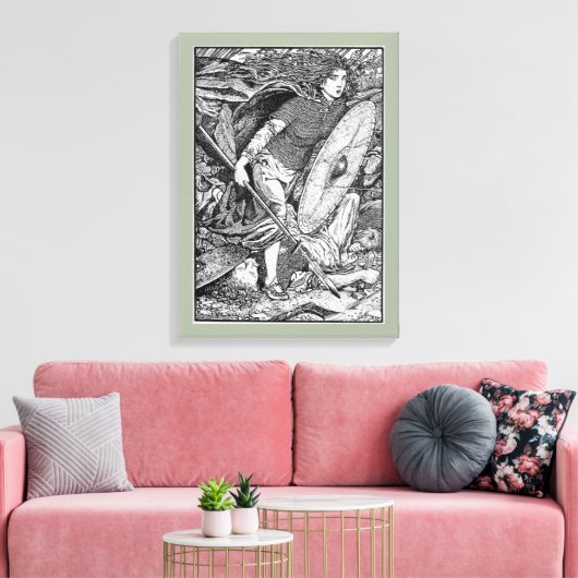 Lagertha Shield Maiden Leinwanddruck (Insitu (Wohnzimmer))