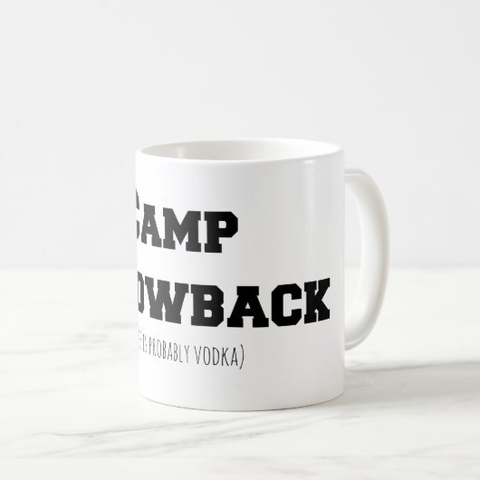 Lagerthrowback-(dieses ist vermutlich Wodka), Kaffeetasse (VorderseiteRechts)