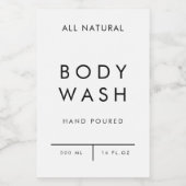 Lagerung der Produktkennzeichnung - BODY WASH Lebensmitteletikett (Einzelnes Label)