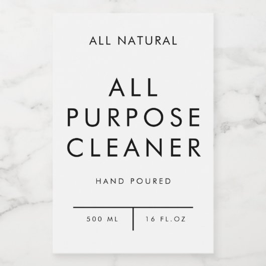 Lagerung der Produktkennzeichnung - CLEANER Lebensmitteletikett (Einzelnes Label)