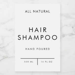 Lagerung der Produktkennzeichnung - HAIR SHAMPOO Lebensmitteletikett