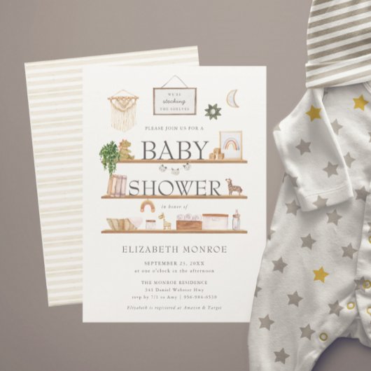 Lagerung der Regale | Boho Kinderzimmer Babydusche