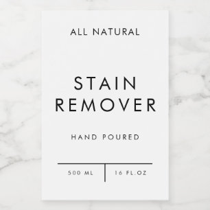 Lagerung des Produktzeichens - STAIN-REMVER Lebensmitteletikett