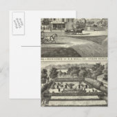 Lagerung und Wohnsitz von DA Walling Postkarte (Vorne/Hinten)