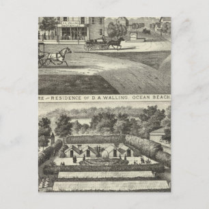 Lagerung und Wohnsitz von DA Walling Postkarte