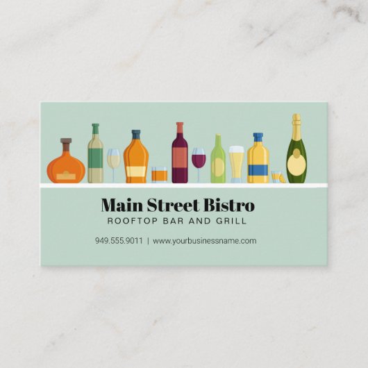 Lagerung von Bar Visitenkarte (Vorderseite)