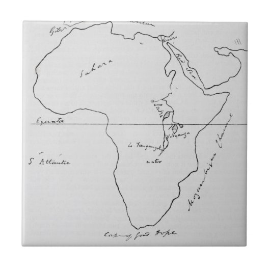 Lageskizze von Afrika Fliese (Vorderseite)