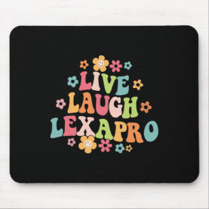 Lagh Lexapro Groovy Mental Health Therapeut Anxie Mousepad