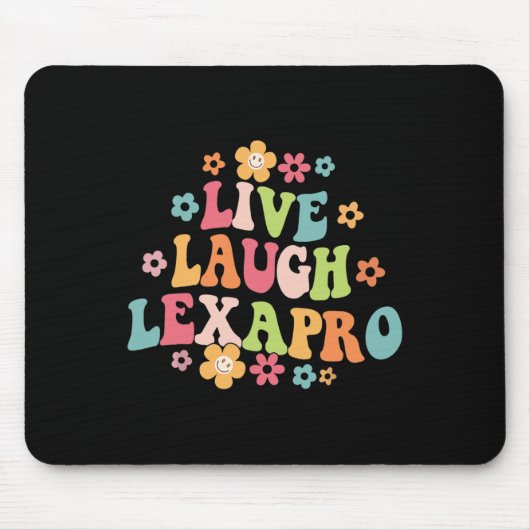 Lagh Lexapro Groovy Mental Health Therapeut Anxie Mousepad (Vorne)