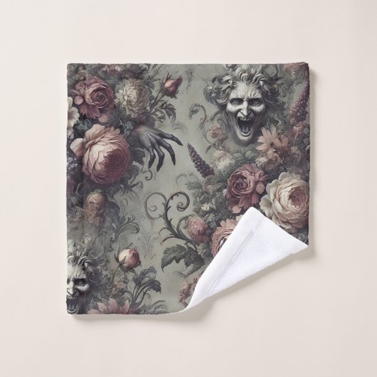 Lagh Lines - Gothic Viktorianisch Badhandtuch Set (Waschlappen)