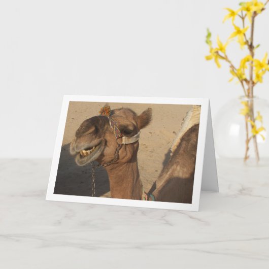 Laghing Camel Karte (Gelbe Blume)