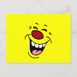 Laghing Face Grumpey Postkarte