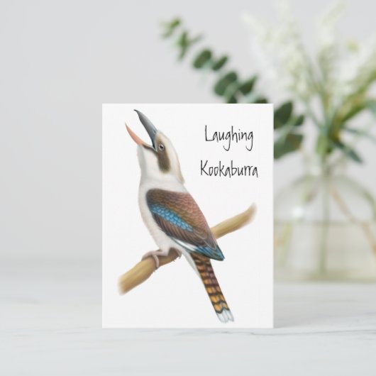 Laghing Kookaburra Postcard Postkarte (Stehend Vorderseite)