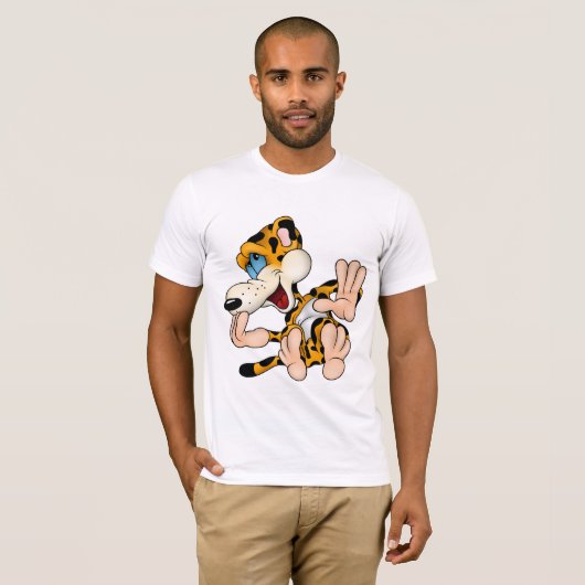 Laghing Leopard Mens T - Shirt (Vorne ganz)