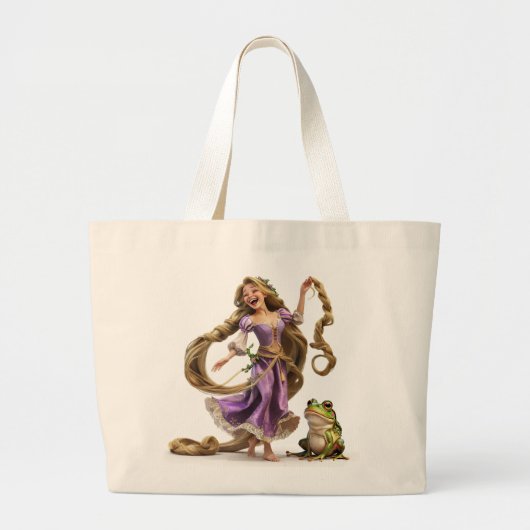 Laghing Rapunzel Jumbo Stoffbeutel (Vorne)