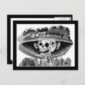 Laghing Skeleton Woman Postkarte (Vorne/Hinten)