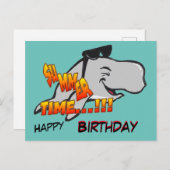 Laghing Whale Happy Birthday Postcard Postkarte (Vorne/Hinten)