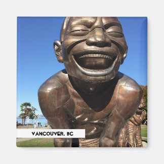 Laghter Statue Vancouver BC Travel Magnet