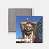 Laghter Statue Vancouver BC Travel Magnet (Vorderseite/Rückseite)