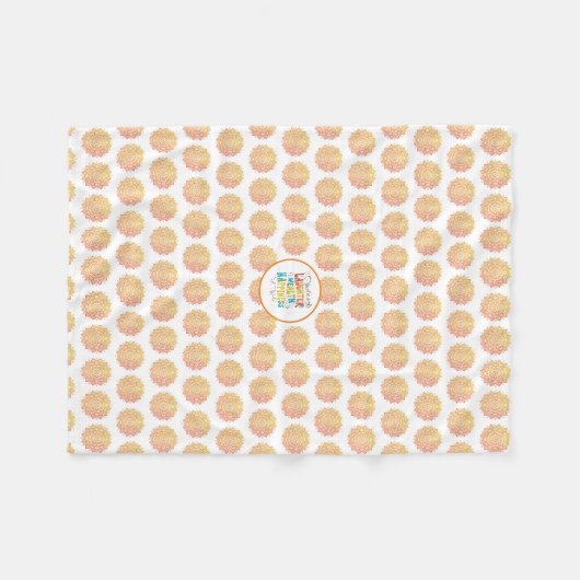 Laghter Wealth Happy Fleece Blanket (Vorderseite (Horizontal))