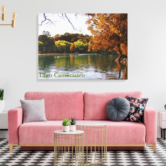 Lago Camecuaro Canvas Print Leinwanddruck (Insitu (Wohnzimmer))