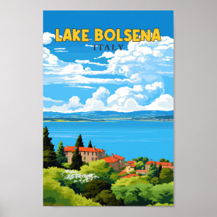 Lago di Bolsena Vintage Poster
