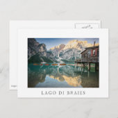 Lago di Braies in den Dolomiten in Italien Postkarte (Vorne/Hinten)