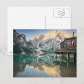 Lago di Braies in den Dolomiten in Italien Postkarte (Vorne/Hinten)