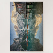 Lago di Braies in den Dolomiten in Italien Puzzle (Vertikal)