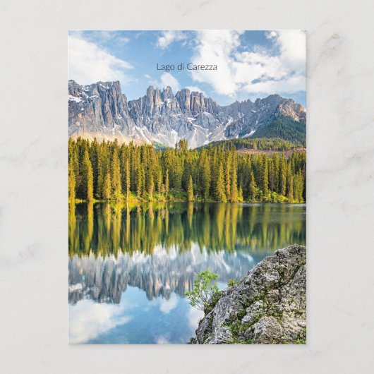 Lago di Carezza, Italien, Postkarte (Vorderseite)