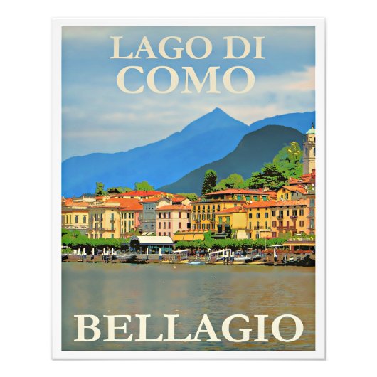 Lago di Como, Bellagio, Italien Fotodruck (Vorne)
