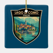Lago di Como Italia Abzeichen für Reisen Keramikornament (Rückseite)