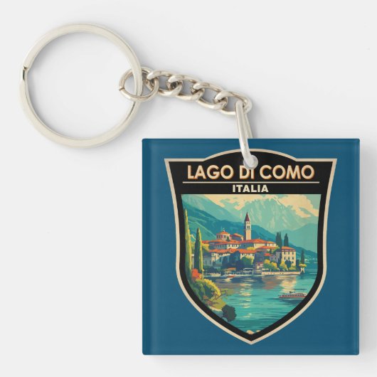 Lago di Como Italia Abzeichen für Reisen Schlüsselanhänger (Vorderseite)