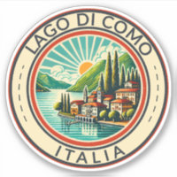 Lago di Como Italia Illustration Reisen Kunst Abze