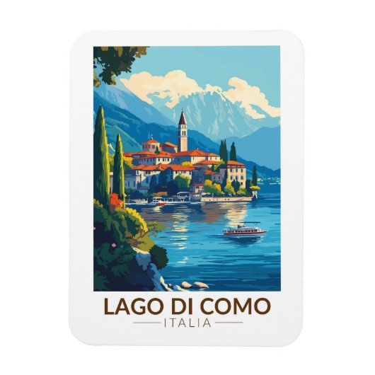 Lago di Como Italia Lombardia Reisen Vintag Magnet (Vertikal)