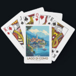Lago di Como Italia Lombardia Reisen Vintag Spielkarten<br><div class="desc">Comer See Vektorkunst Design. Der Comer See,  in der Lombardei Norditaliens,  ist ein hochklassiges Erholungsgebiet,  bekannt für seine dramatische Landschaft,  Set an den Ausläufern der Alpen.</div>