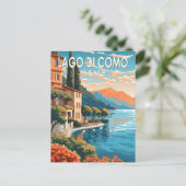 Lago di Como Italia Reisen Vintag Postkarte (Stehend Vorderseite)