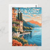 Lago di Como Italia Reisen Vintag Postkarte (Vorne/Hinten)