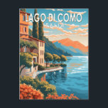 Lago di Como Italia Reisen Vintag Postkarte<br><div class="desc">Comer See Vektorkunst Design. Der Comer See,  in der Lombardei Norditaliens,  ist ein hochklassiges Erholungsgebiet,  bekannt für seine dramatische Landschaft,  Set an den Ausläufern der Alpen.</div>