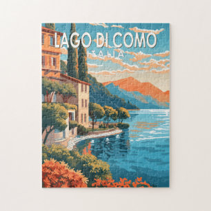 Lago di Como Italia Reisen Vintag Puzzle
