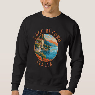 Lago di Como Italien Abgenutzt Kreis Vintage Sweatshirt