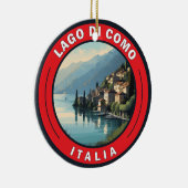 Lago di Como Italien Abzeichen Keramik Ornament (Rechts)