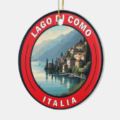 Lago di Como Italien Abzeichen Keramik Ornament (Links)