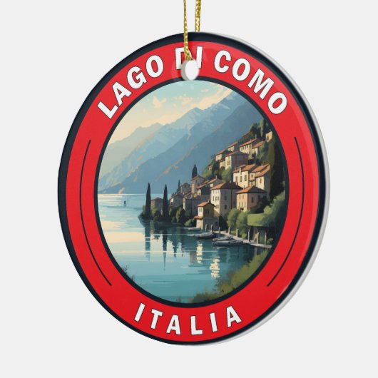 Lago di Como Italien Abzeichen Keramik Ornament (Links)