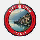 Lago di Como Italien Abzeichen Keramik Ornament (Hinten)
