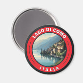 Lago di Como Italien Abzeichen Magnet (Vorderseite/Rückseite)
