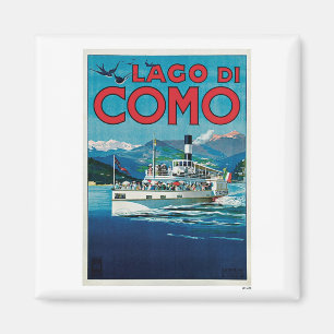 Lago di Como Italien Reisen Vintage Magnet