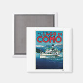 Lago Di Como Italien Vintage Travel Magnet (Vorderseite/Rückseite)