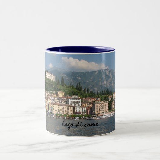 Lago di Como (See Como) Zweifarbige Tasse (Mittel)